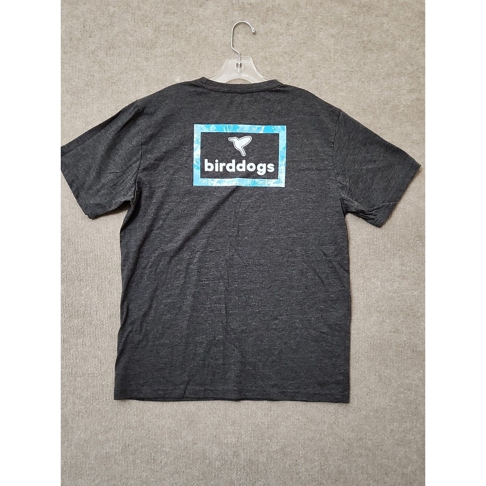 Bird Dogs T Shirt Mens XL Gray Short Sleeve Cotton Athletic Gym Logo Spellout